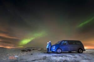 4x4 Camper under the Northern lights