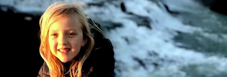 smiling girl in nature