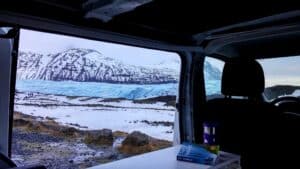 Camper trip in the winter Camper trip in the winter