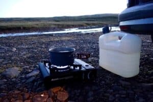 Cooking outdoors Iceland