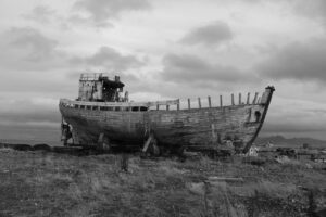 Derelict boat in Akranes