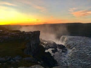 Dettifoss in sunset Dettifoss in sunset