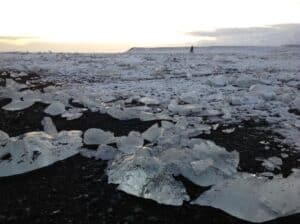 Diamond beach in the winter Diamond beach in the winter