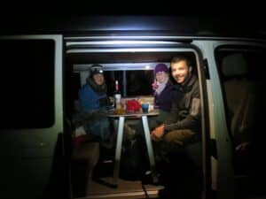 Dinner in the 4x4 Camper Dinner in the 4x4 Camper