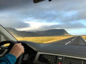 Driving back to Reykjavik