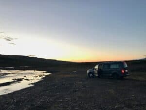 Enjoying the Icelandic night