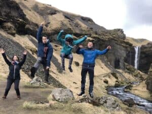Fun above Skógafoss
