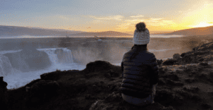 Goðafoss in sunset Goðafoss in sunset