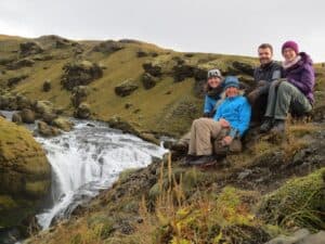 Happy Hikers above Skógafoss Happy Hikers above Skógafoss