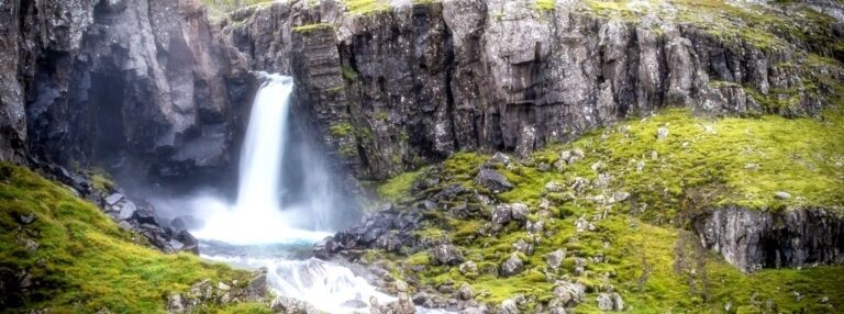 Waterfall above Seyðisfjörður