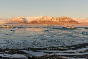 Jökulsárlón in sunset