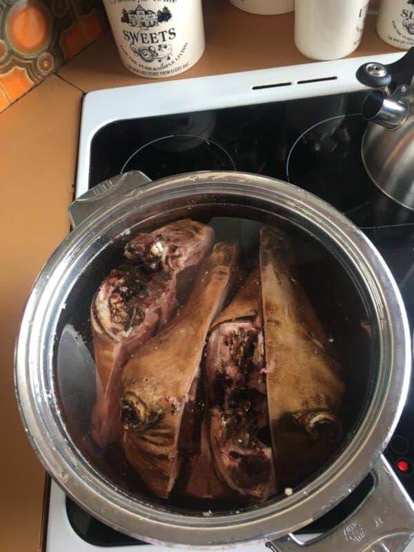 Svið traditional icelandic food, sheep head