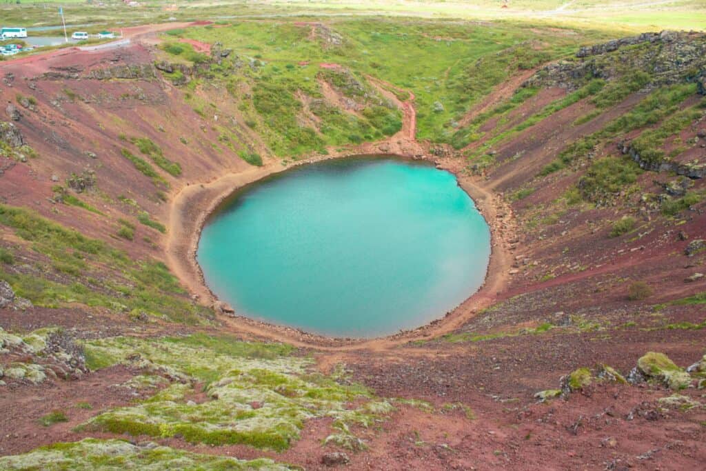Kerið crater iceland summer