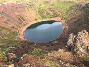 On the edge at Kerið Crater On the edge at Kerið Crater