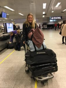 Picking up our luggage