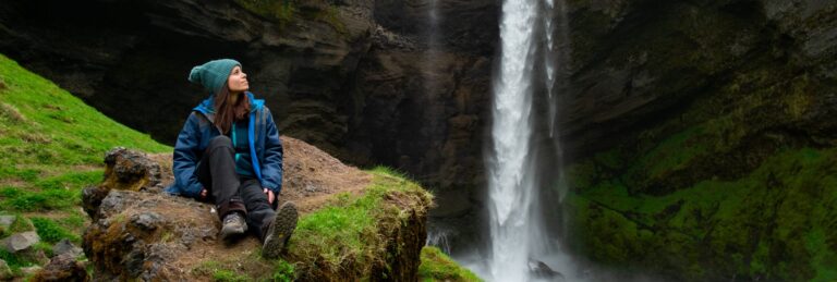 Kvernufoss waterfall in Iceland