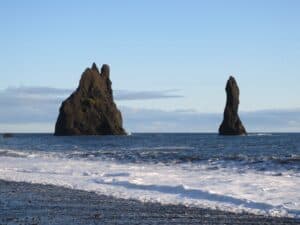 Reynisdrangar cliff formations South Iceland Reynisdrangar cliff formations South Iceland