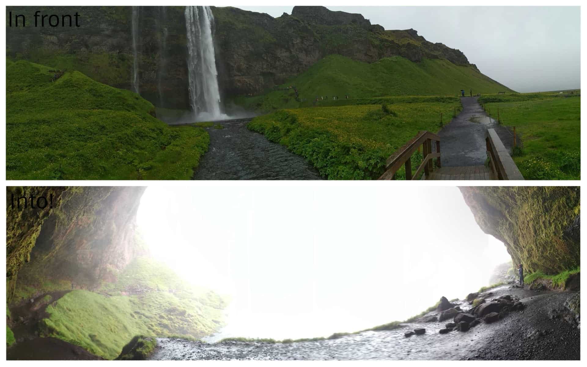 Seljalandsfoss from both sides Seljalandsfoss from both sides
