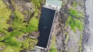 Seljavallalaug from above