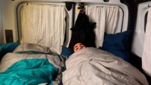 Sleeping in a camper during winter Sleeping in a camper during winter
