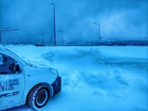 Snow in Akureyri