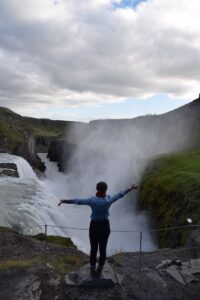 Stina at Gulfoss