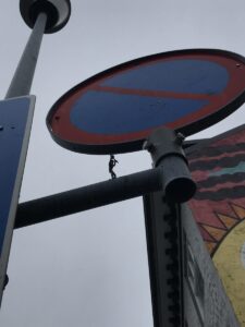 Street sign decoration in Reykjavik