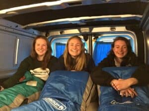 Students on a camper trip Students on a camper trip