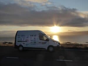 Sunset by the Camper van Sunset by the Camper van