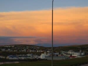Sunset over Akureyri Sunset over Akureyri
