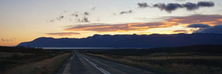 Road trip on the Ring road in a Vw Caddy Camper