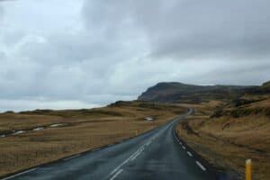 The drive to Jökulsárlón