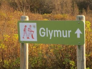 The way to Glýmur waterfall The way to Glýmur waterfall