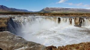 Waterfalls of the gods Goðafoss north Iceland
