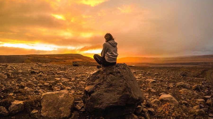 Driving in the highlands of Iceland Driving in the highlands of Iceland