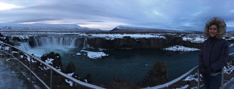 Goðafoss in February Goðafoss in February