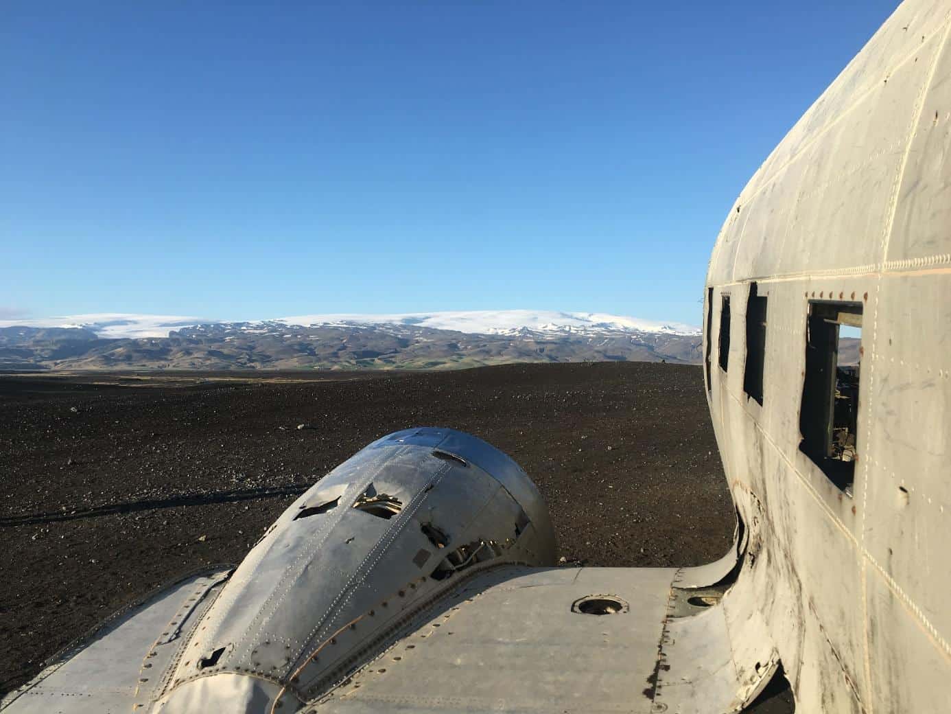 the wing of the plane wreck at sólheimasandur