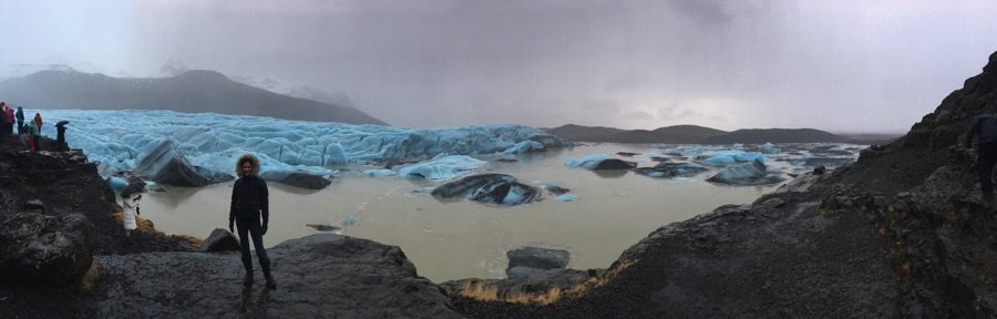 The glacier lake in February The glacier lake in February
