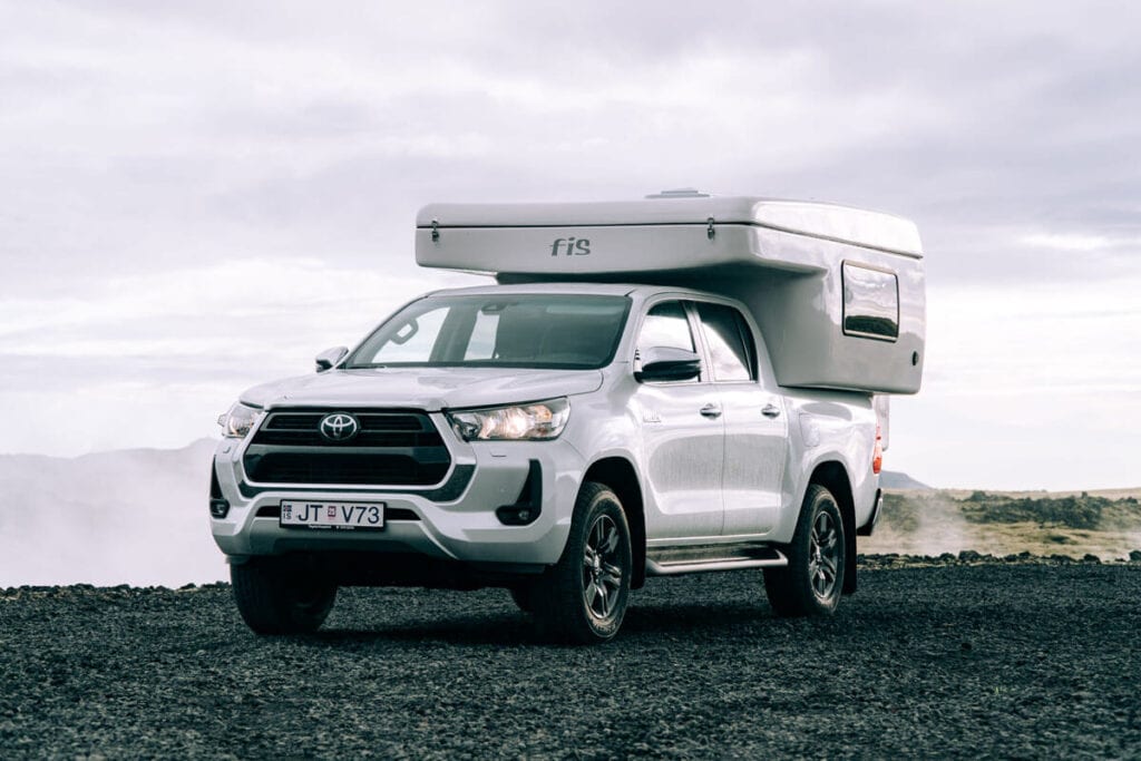 rent Toyota Hilux 4×4 Campervan hot springs iceland