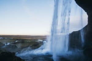A peak behind Seljalandsfoss A peak behind Seljalandsfoss