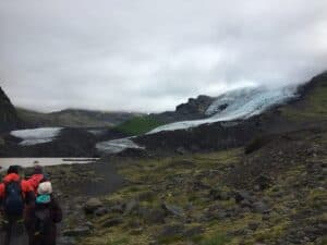 Hiking a glacier in South Iceland