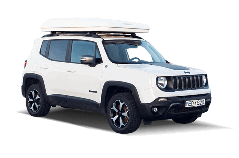 Jeep Renagade 4x4 roof top tent camper rental