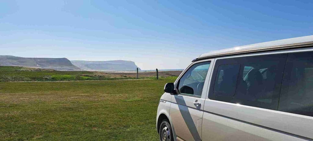 VW California on a grassy field