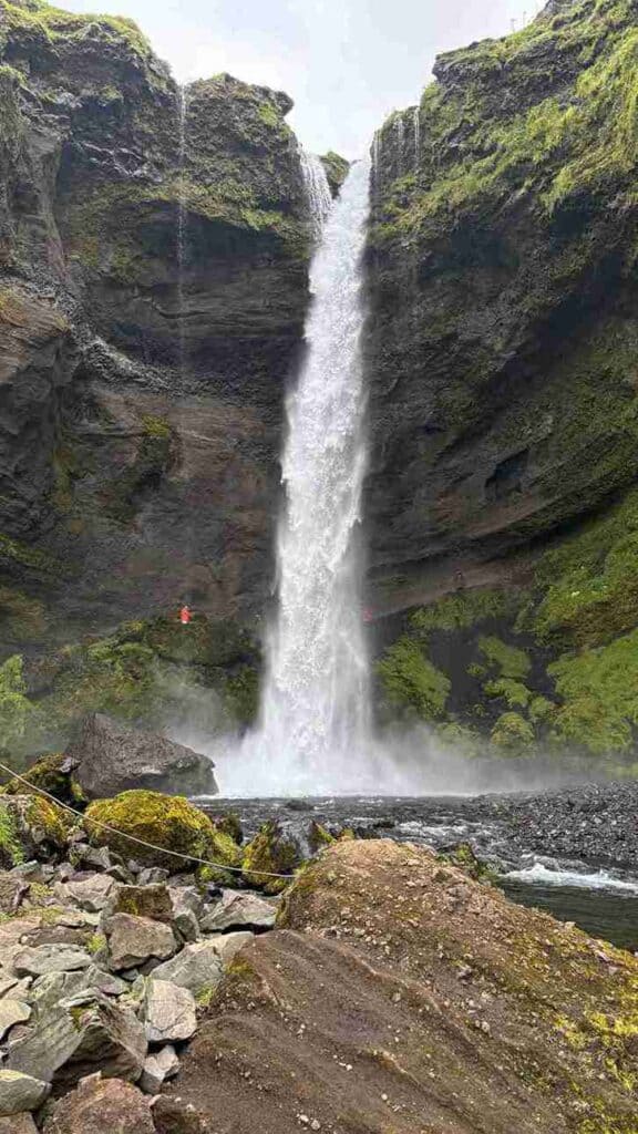A medium sized waterfall
